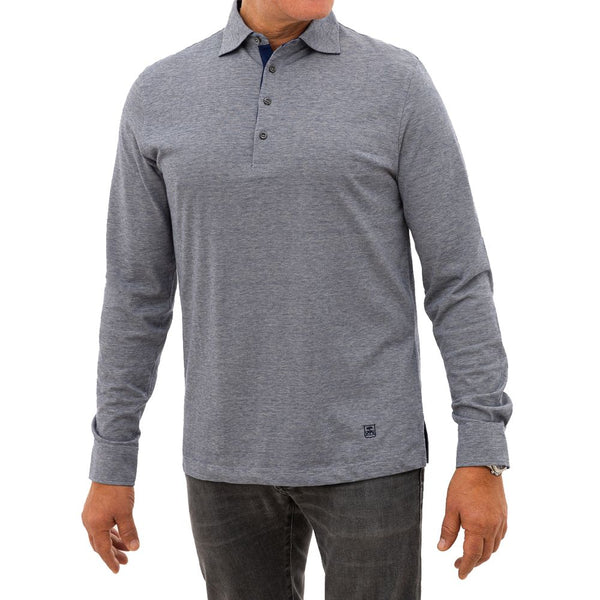 Gray Cotton Polo Shirt Corneliani