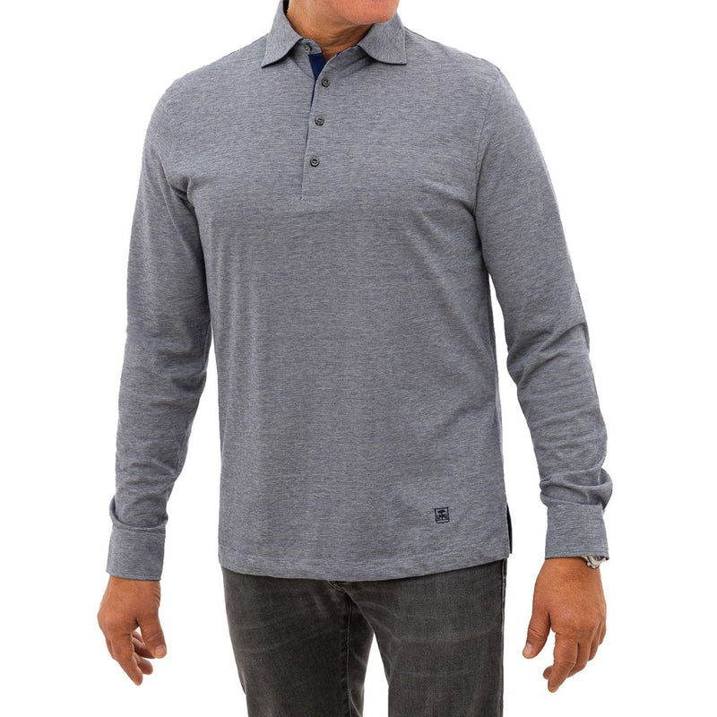 Gray Cotton Polo Shirt Corneliani