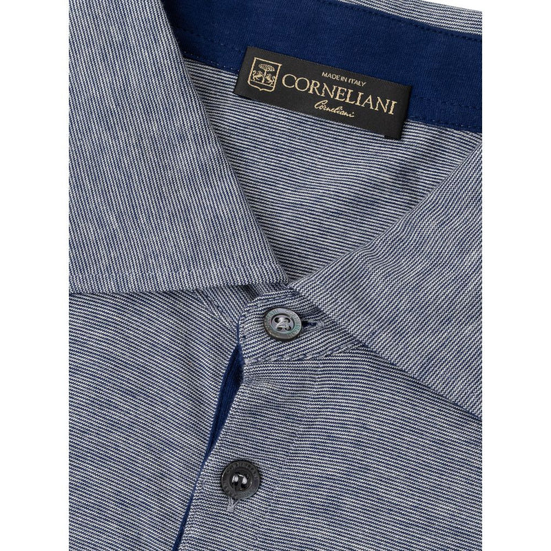 Gray Cotton Polo Shirt Corneliani