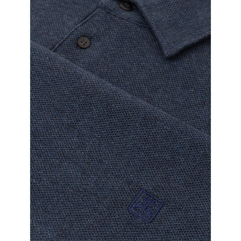 Blue Cotton Polo Shirt Corneliani