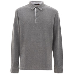 Gray Cotton Polo Shirt Corneliani