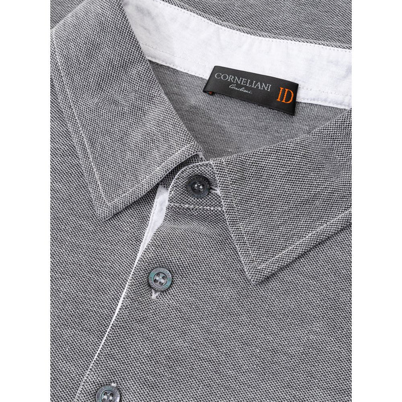 Gray Cotton Polo Shirt Corneliani