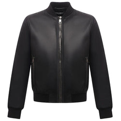 Black Leather Di Lambskin Jacket Dolce & Gabbana