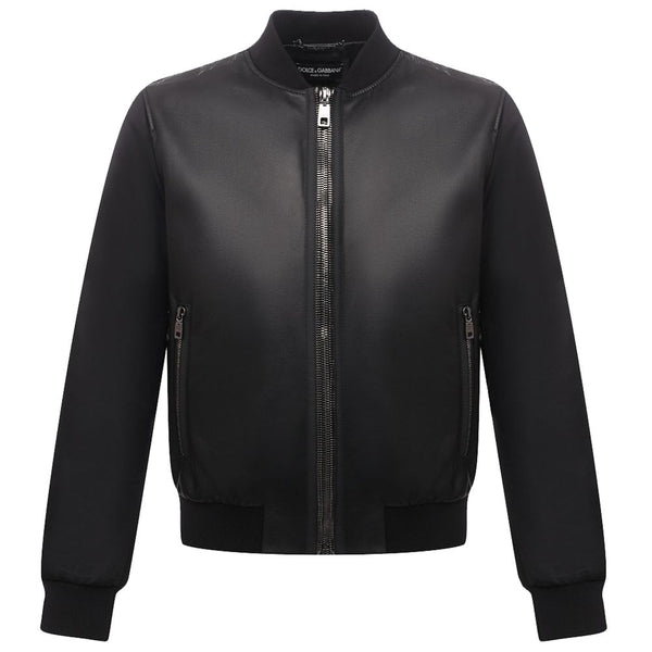 Black Leather Di Lambskin Jacket Dolce & Gabbana