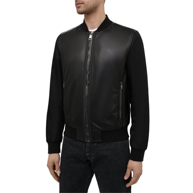 Black Leather Di Lambskin Jacket Dolce & Gabbana