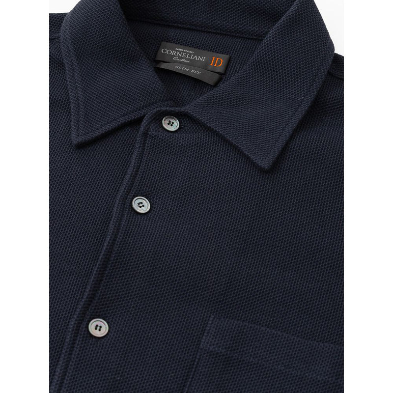 Blue Cotton Shirt Corneliani