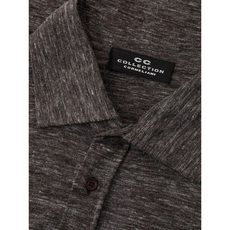 Gray Wool Shirt Corneliani