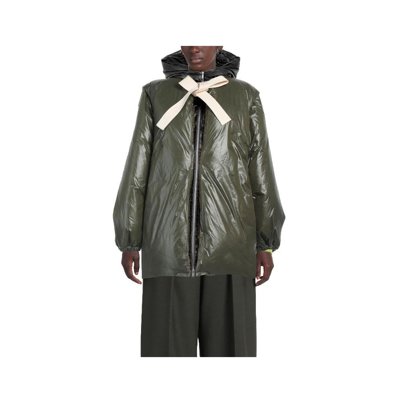 Green Nylon Jackets & Coat Jil Sander