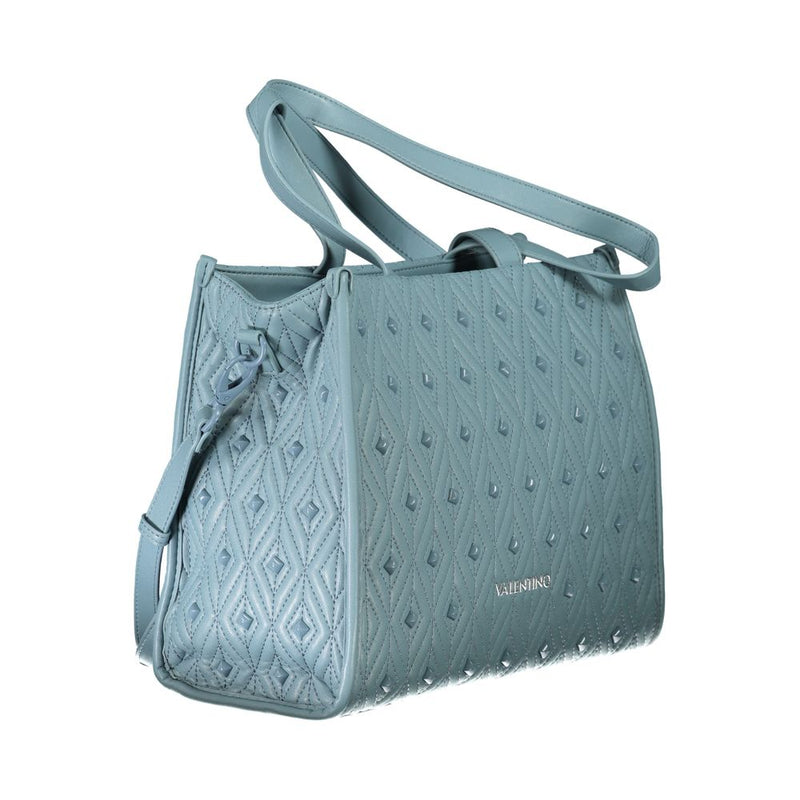 Light Blue Polyester Handbag Valentino Bags