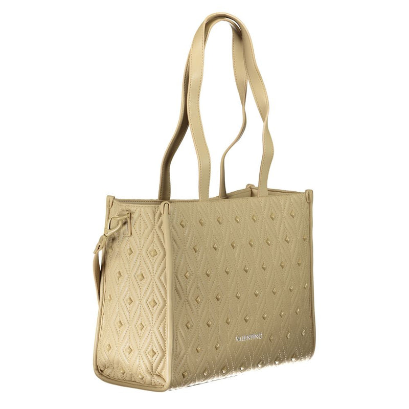 Beige Polyester Handbag Valentino Bags