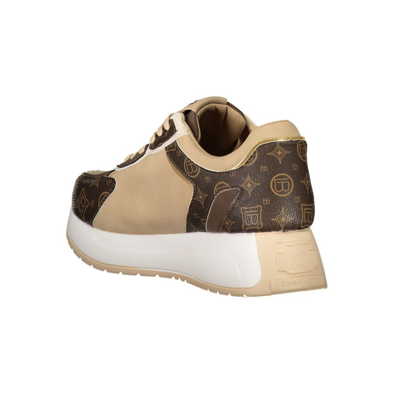 Beige Polyethylene Sneaker Laura Biagiotti