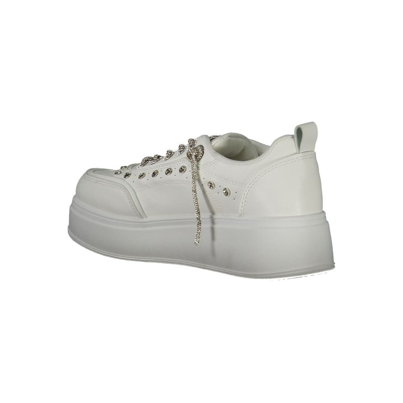 White Polyester Sneaker Laura Biagiotti