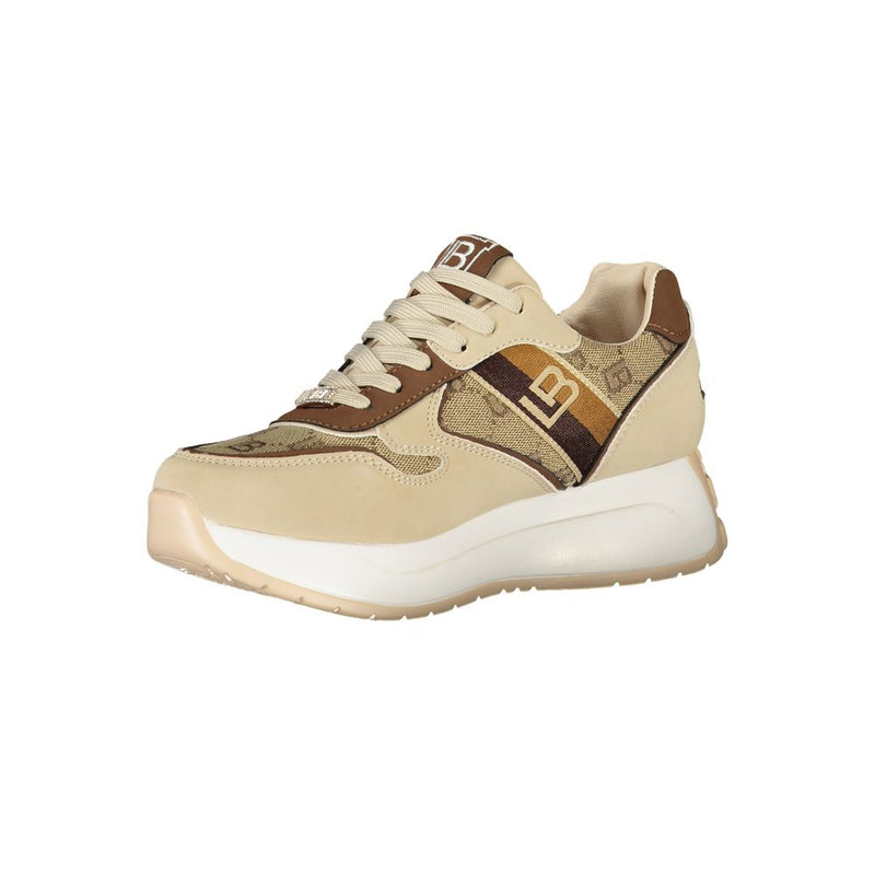 Beige Polyester Sneaker Laura Biagiotti