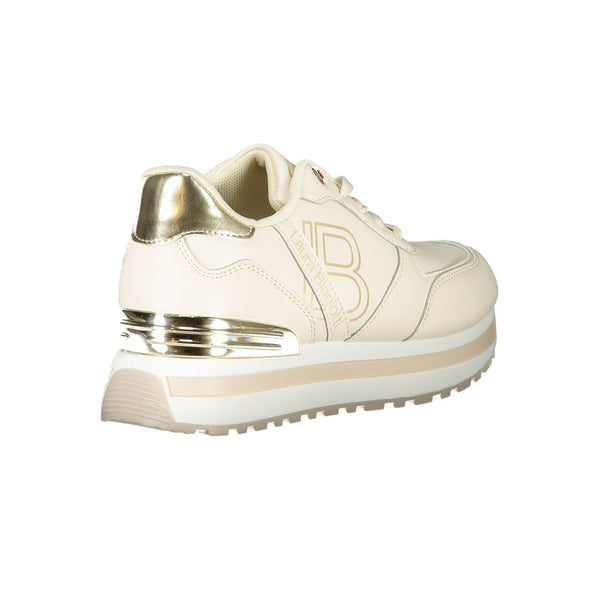 Beige Polyester Sneaker Laura Biagiotti