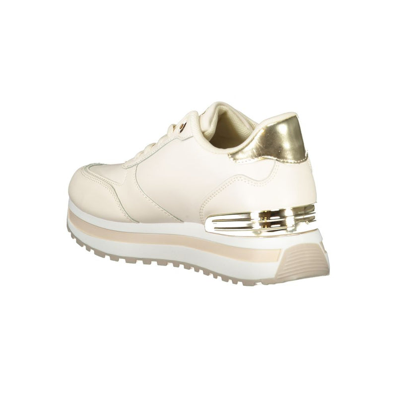 Beige Polyester Sneaker Laura Biagiotti