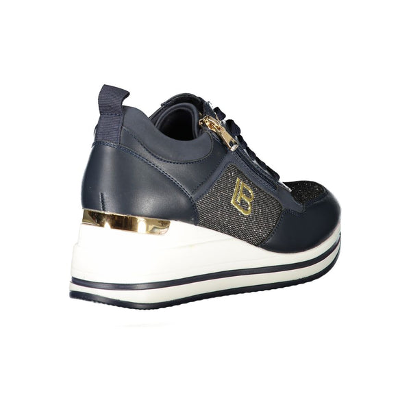 Blue Polyester Sneaker Laura Biagiotti