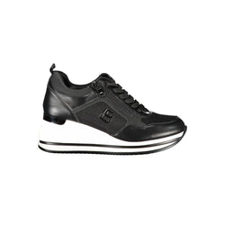 Black Polyester Sneaker Laura Biagiotti