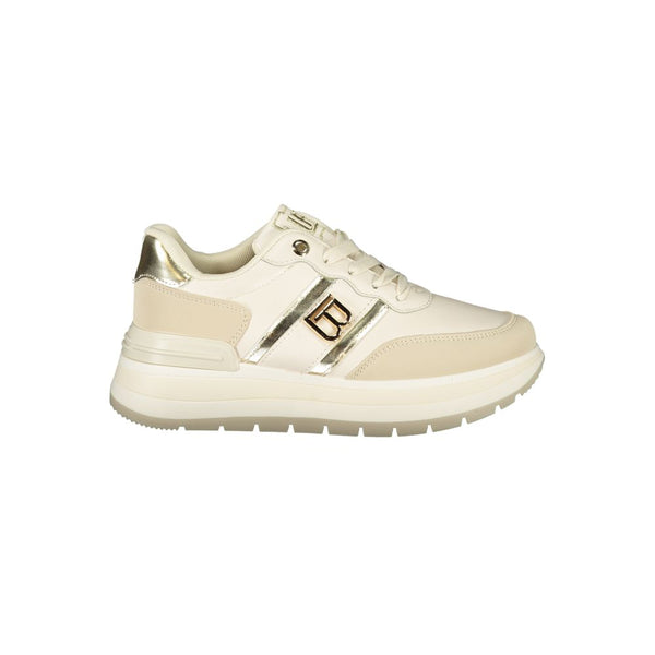 Beige Polyester Sneaker Laura Biagiotti