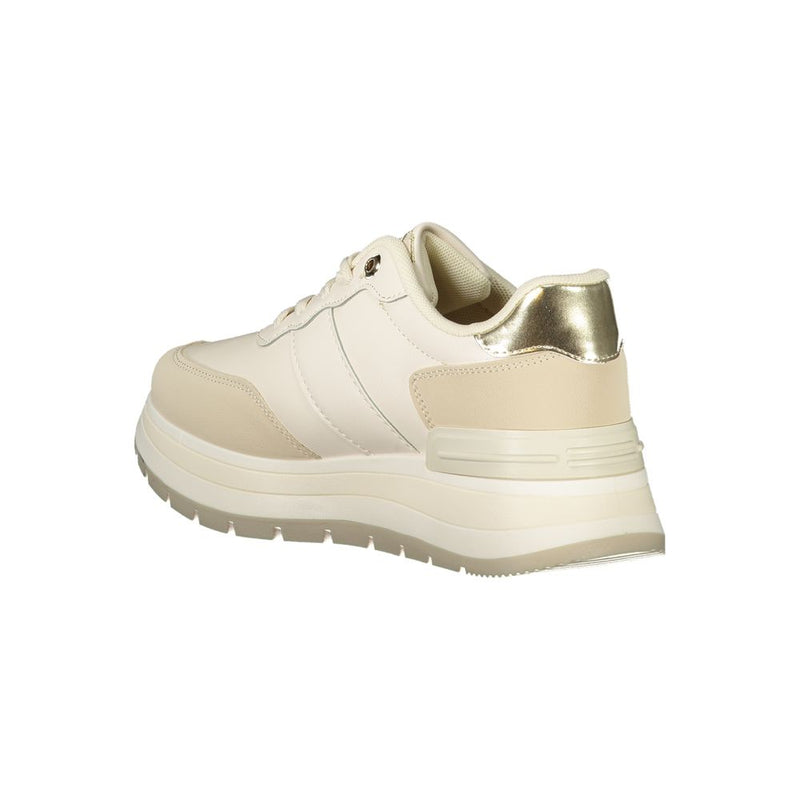 Beige Polyester Sneaker Laura Biagiotti