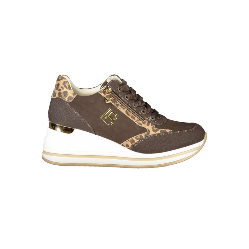 Brown Polyester Sneaker Laura Biagiotti