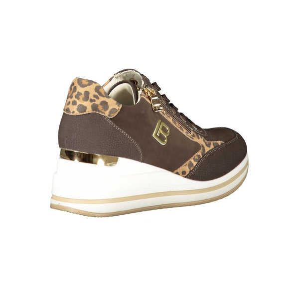 Brown Polyester Sneaker Laura Biagiotti