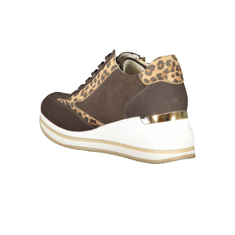 Brown Polyester Sneaker Laura Biagiotti