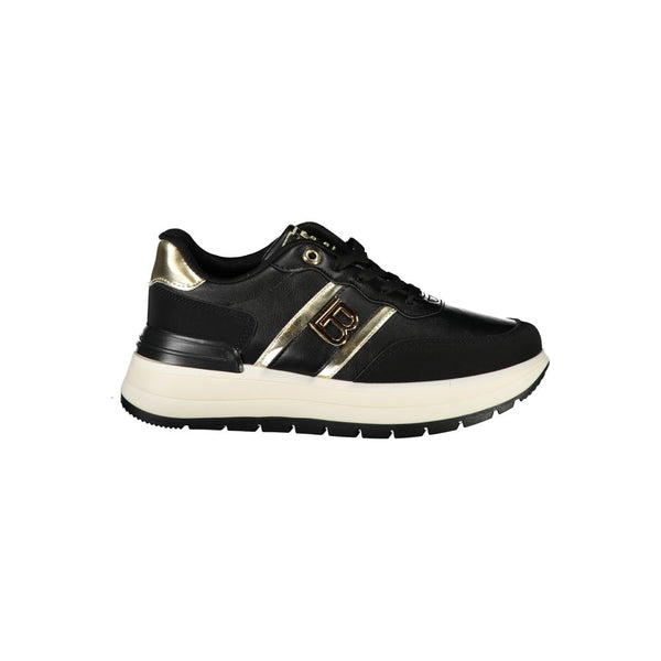 Black Polyester Sneaker Laura Biagiotti