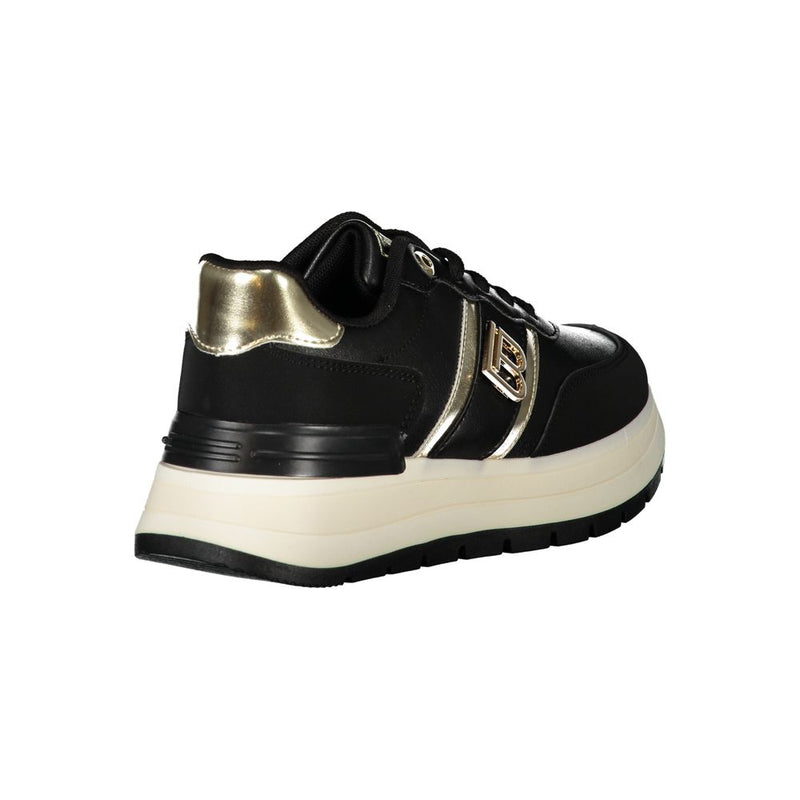 Black Polyester Sneaker Laura Biagiotti