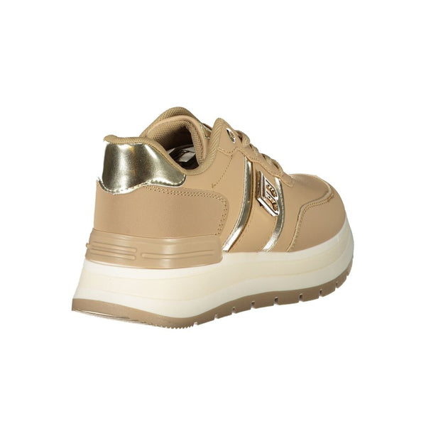 Beige Polyester Sneaker Laura Biagiotti