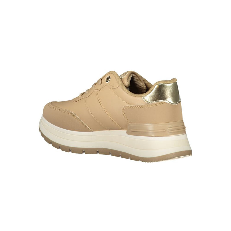 Beige Polyester Sneaker Laura Biagiotti