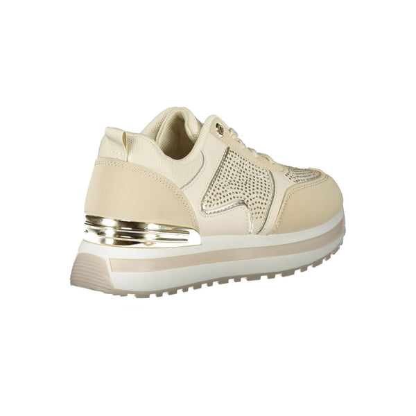 Beige Polyester Sneaker Laura Biagiotti