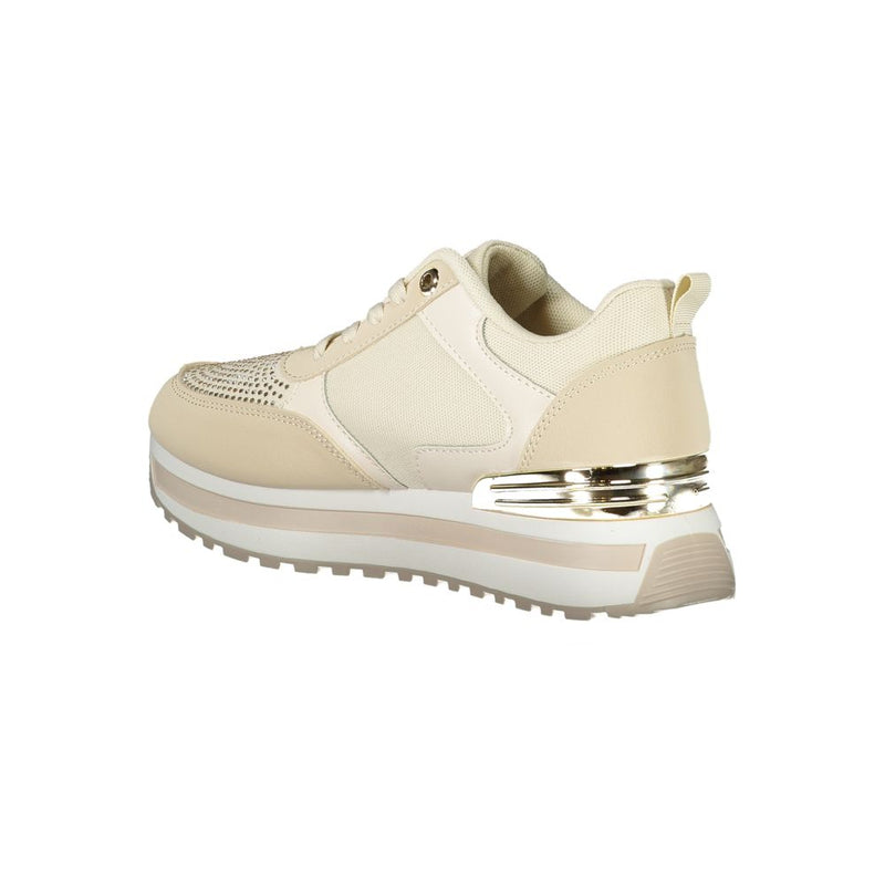 Beige Polyester Sneaker Laura Biagiotti