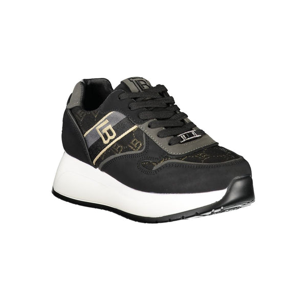 Black Polyester Sneaker Laura Biagiotti