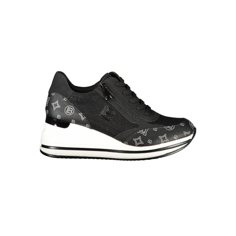 Black Polyester Sneaker Laura Biagiotti