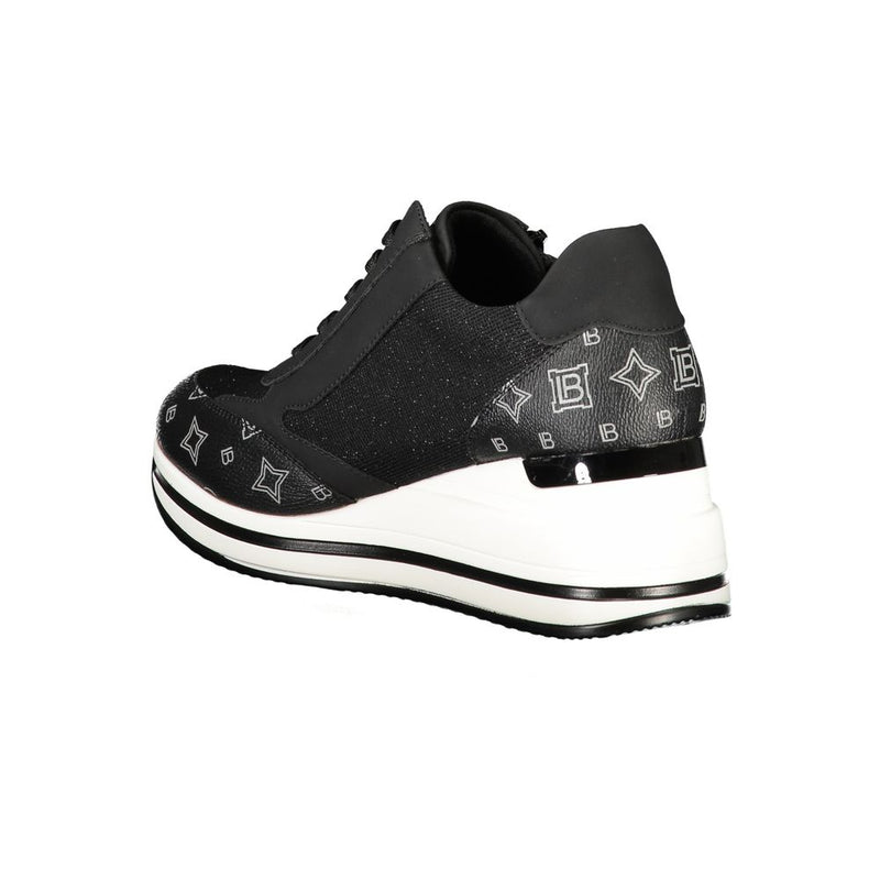 Black Polyester Sneaker Laura Biagiotti