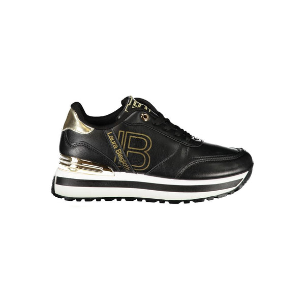 Black Polyester Sneaker Laura Biagiotti