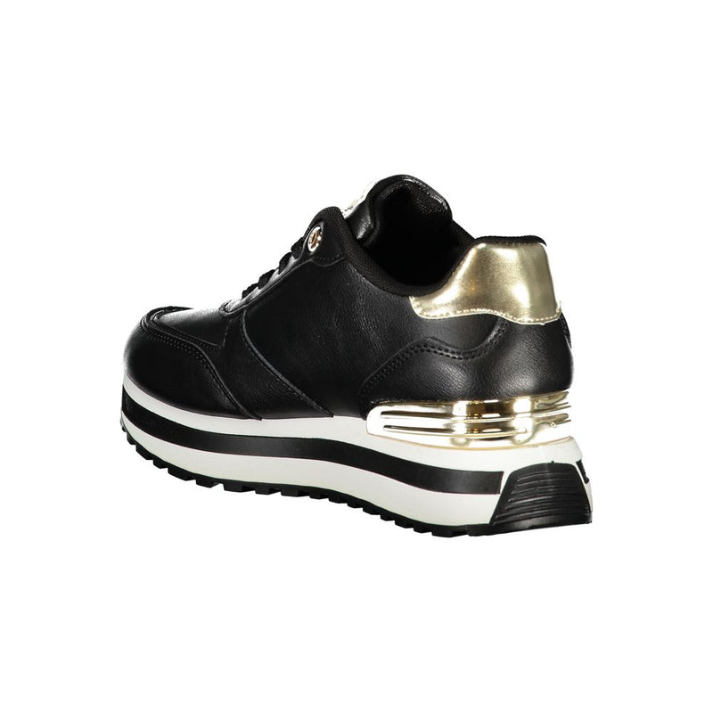 Black Polyester Sneaker Laura Biagiotti