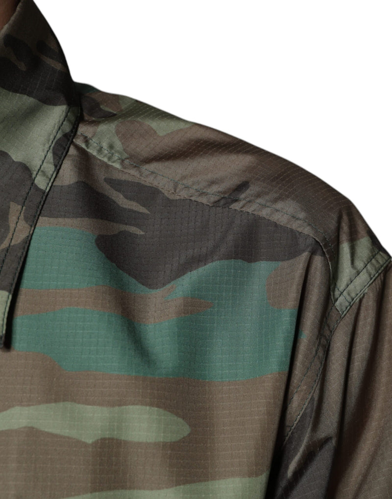 Multicolor Camouflage Button Down Shirt Dolce & Gabbana