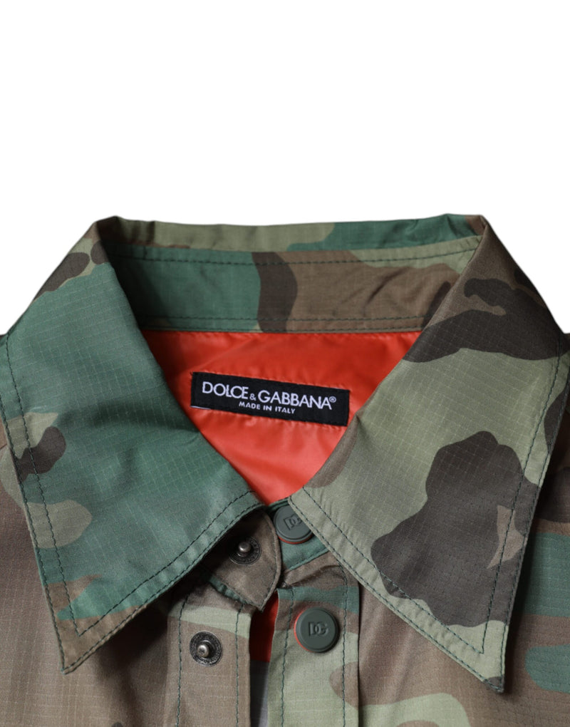 Multicolor Camouflage Button Down Shirt Dolce & Gabbana