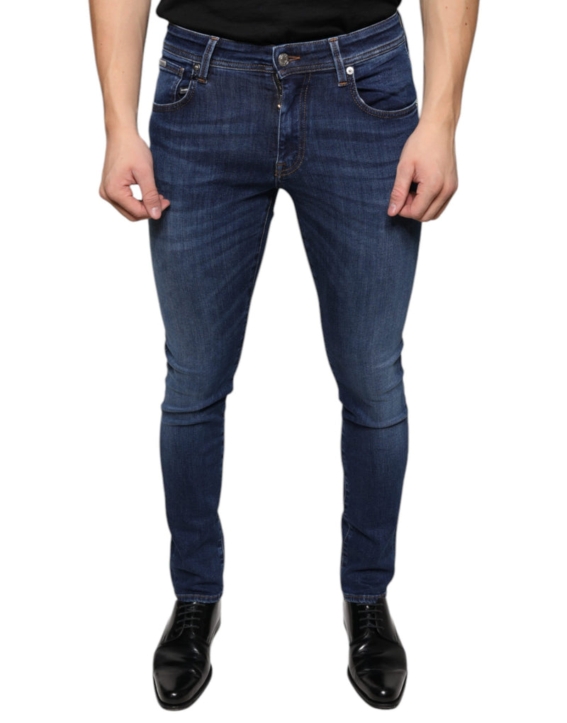 Dark Blue Cotton Stretch Skinny Denim Jeans Dolce & Gabbana