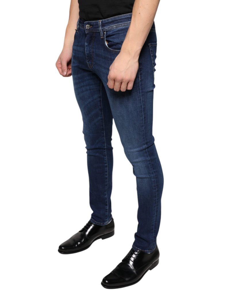 Dark Blue Cotton Stretch Skinny Denim Jeans Dolce & Gabbana