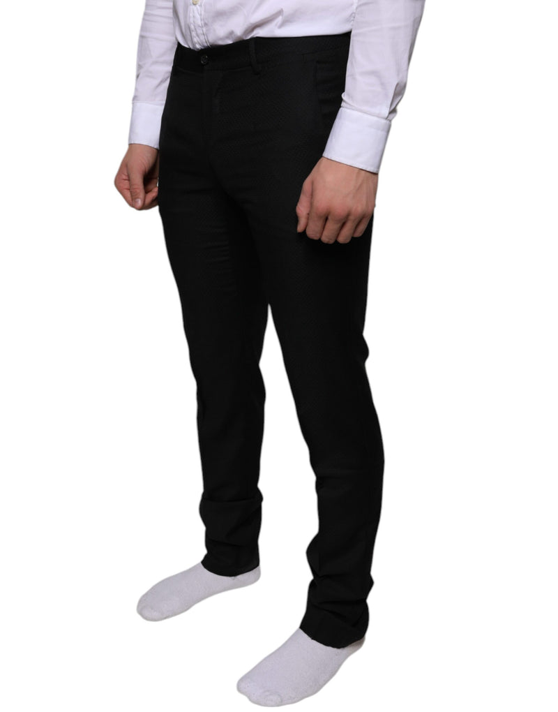 Black Wool Skinny Dress Formal Pants Dolce & Gabbana