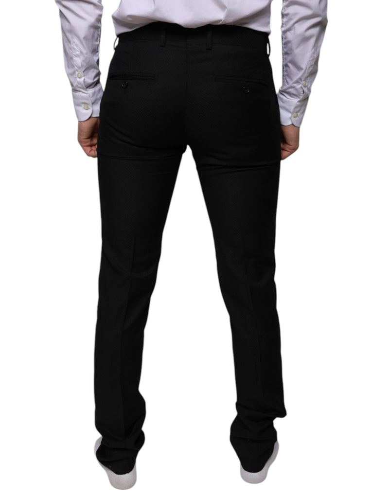 Black Wool Skinny Dress Formal Pants Dolce & Gabbana