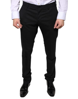 Black Wool Skinny Dress Formal Pants Dolce & Gabbana