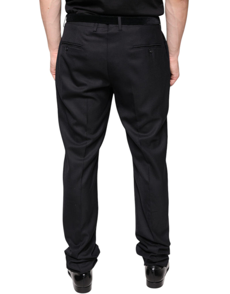 Black Wool Skinny Dress Formal Pants Dolce & Gabbana