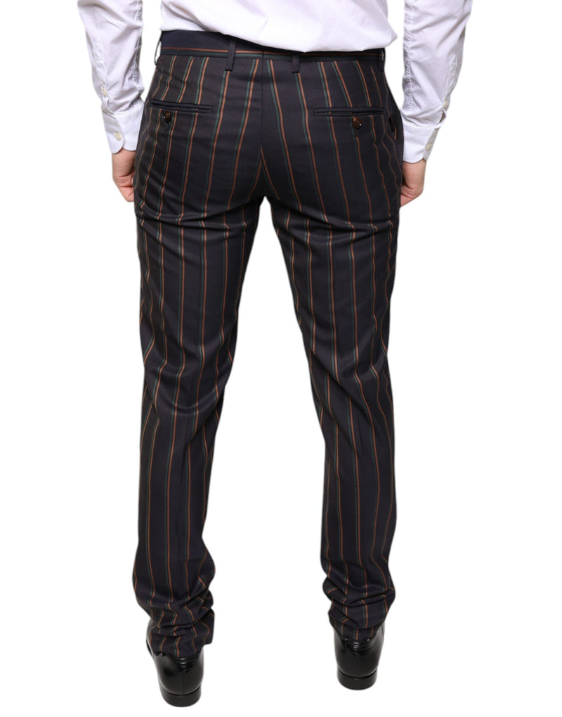 Brown Stripes Skinny Men Dress Pants Dolce & Gabbana