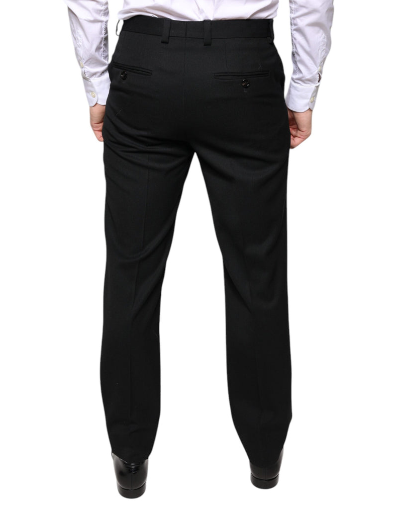 Black Wool Skinny Men Dress Pants Dolce & Gabbana