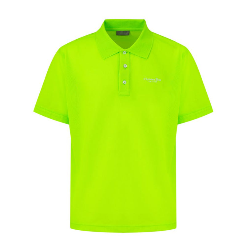 Green Cotton Polo Shirt Dior