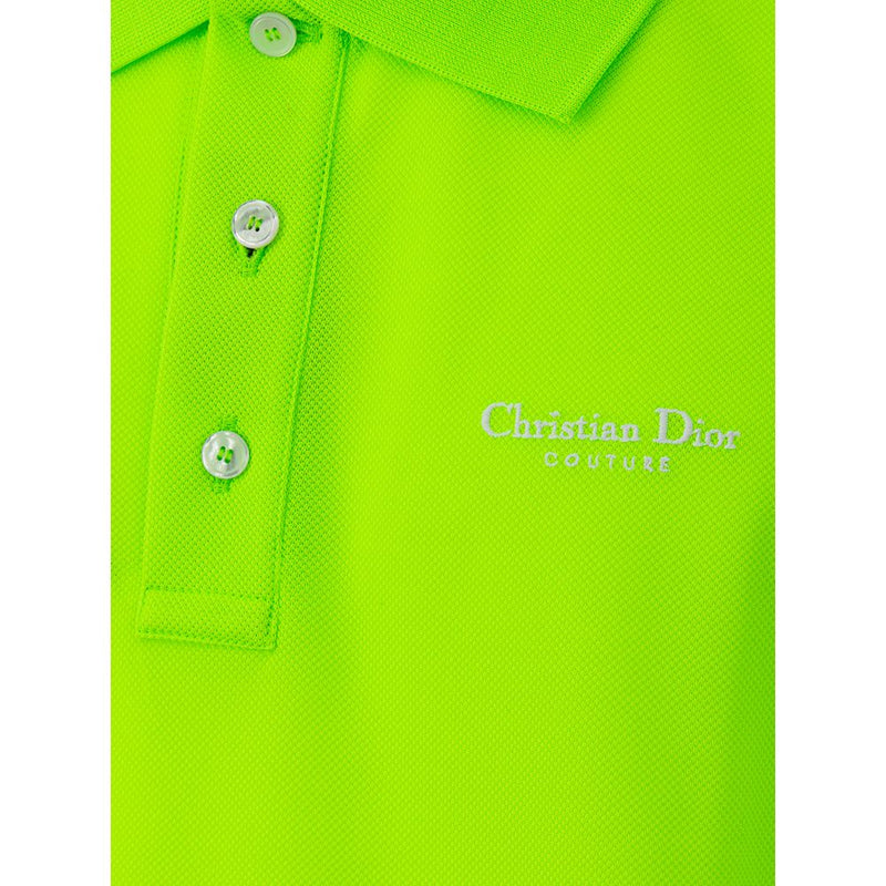 Green Cotton Polo Shirt Dior