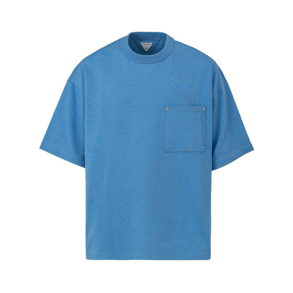 Light Blue Cotton T-Shirt Bottega Veneta